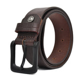 Men Brown Solid Leather Belt Art 1003 BRN